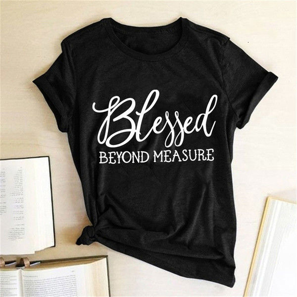Blessed Measure Women'S T-Shirt Harajuku Aesthetic Top Graphic T-Shirt Women'S Short Sleeve Round Neck Women'S Clothing