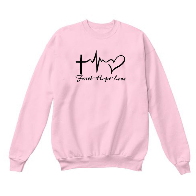 Faith Hope Love Trendy Sweatshirt