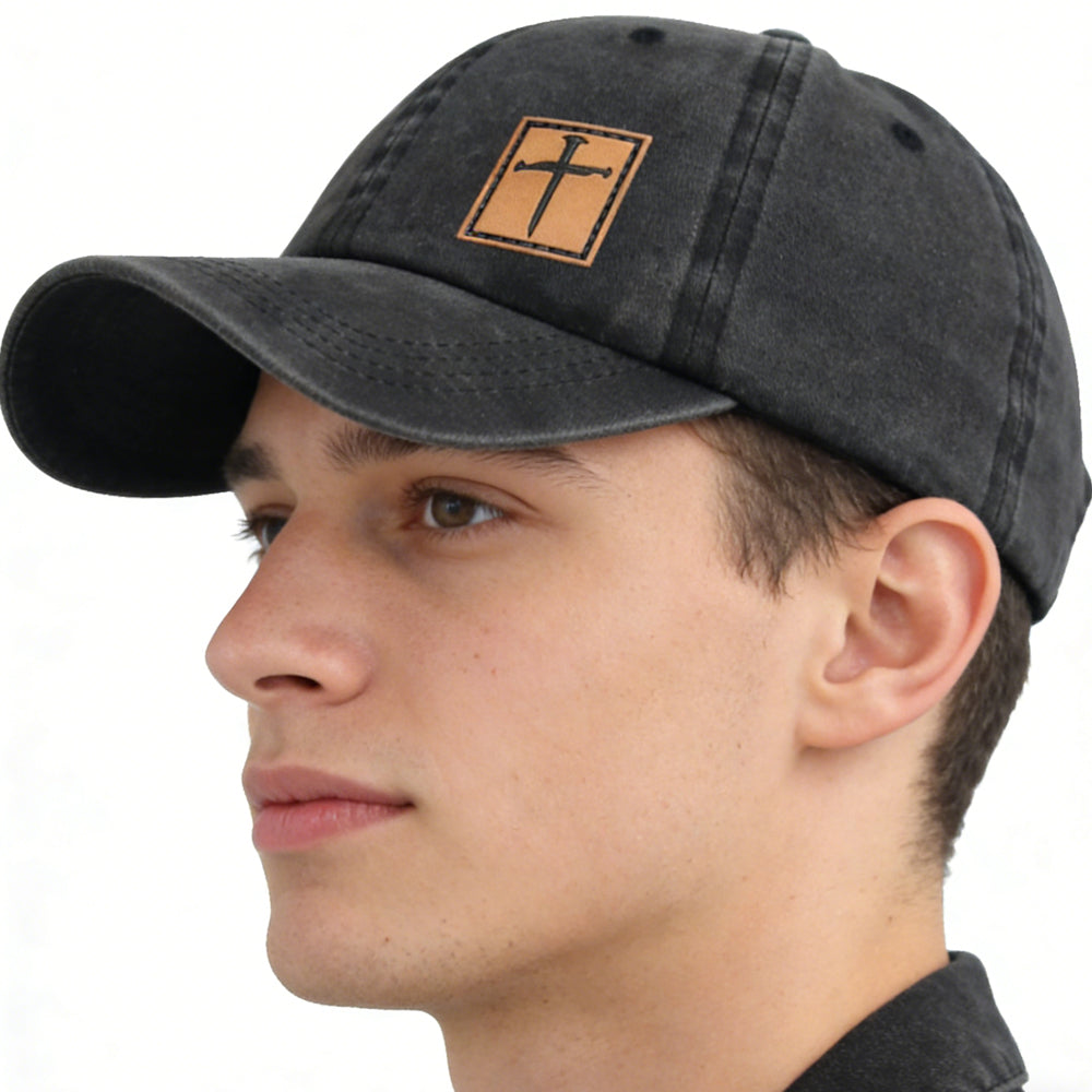 2pcs Leather Jesus Hats For Men Women