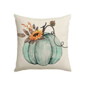 Fall Pumpkin Home Sweet Home Throw Pillow Covers, 18 X 18 Inch Autumn Thankful Grateful Blessed Harvest Floral Decorations For Sofa Couch